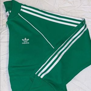Green Adidas zip-up